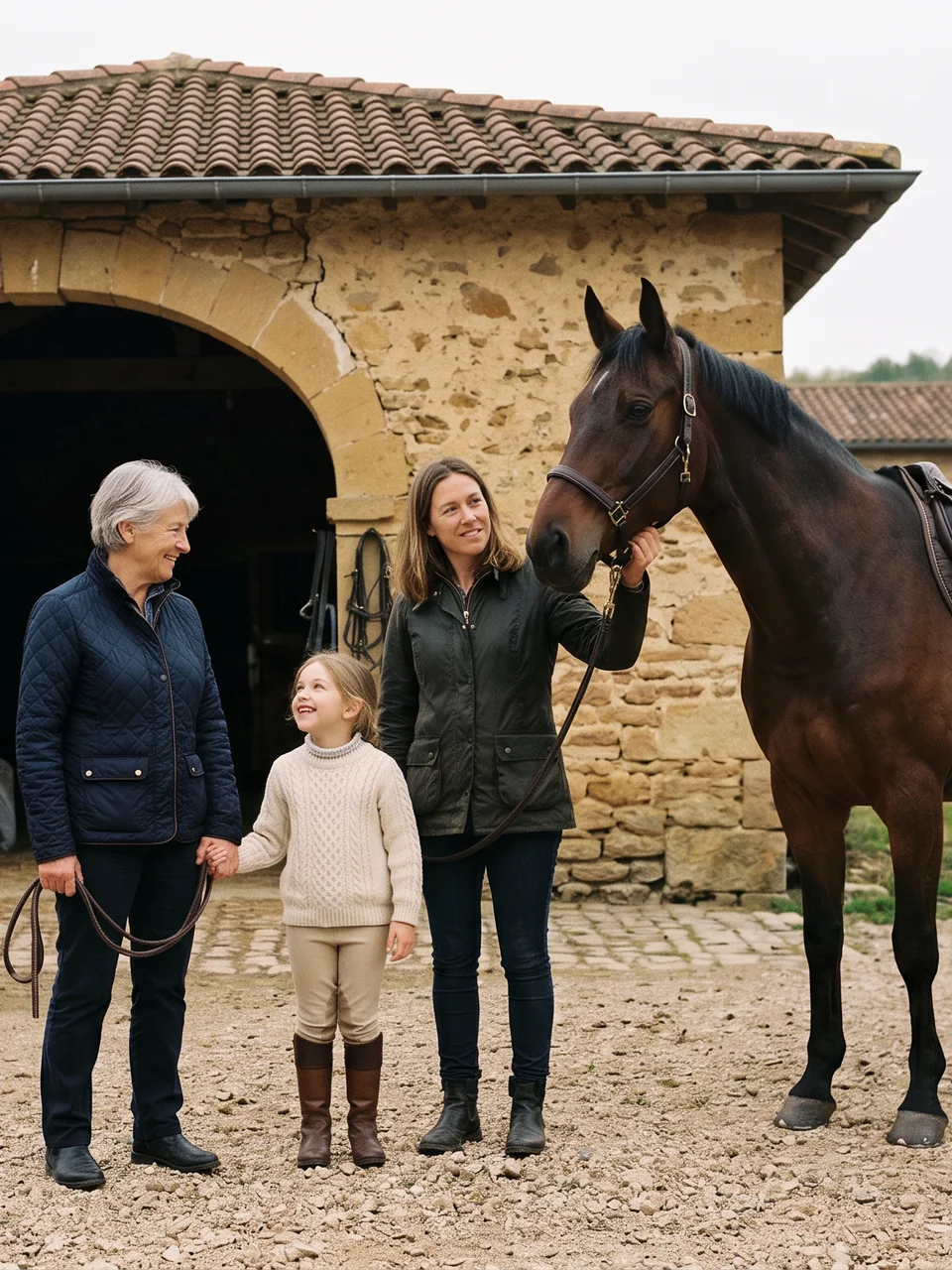 L'équipe, Les Écuries des Iris, centre équestre à Chilly