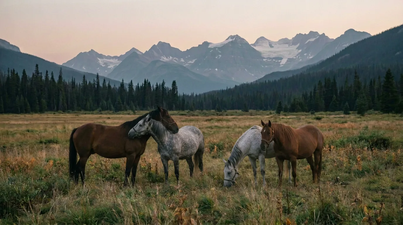 Chevaux en liberté, Les Écuries des Iris, Haute-Savoie